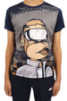 Monkey Graphic Boy's Navy T-Shirt