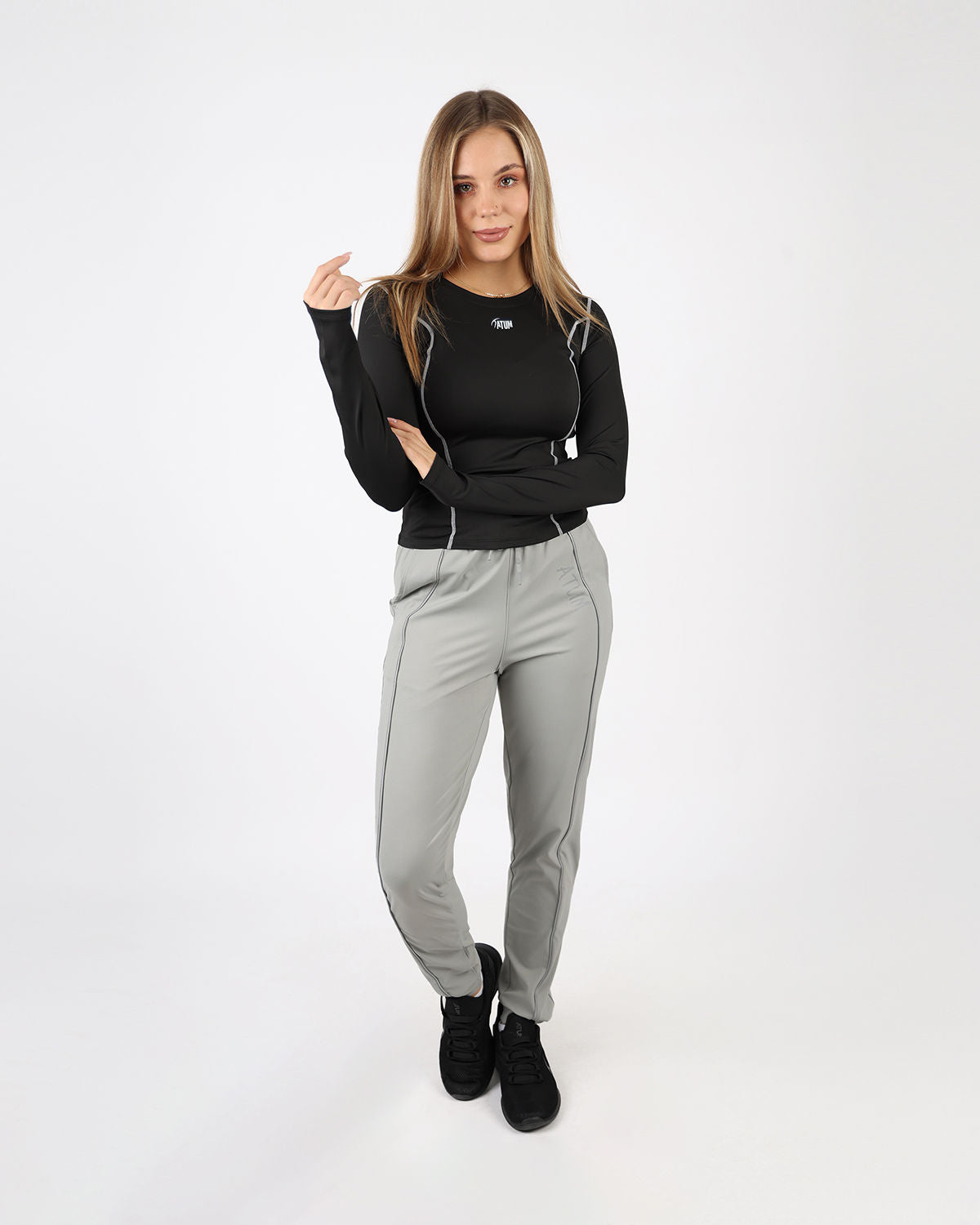 Relaxed Fit Gray Pants-Atum -84925313