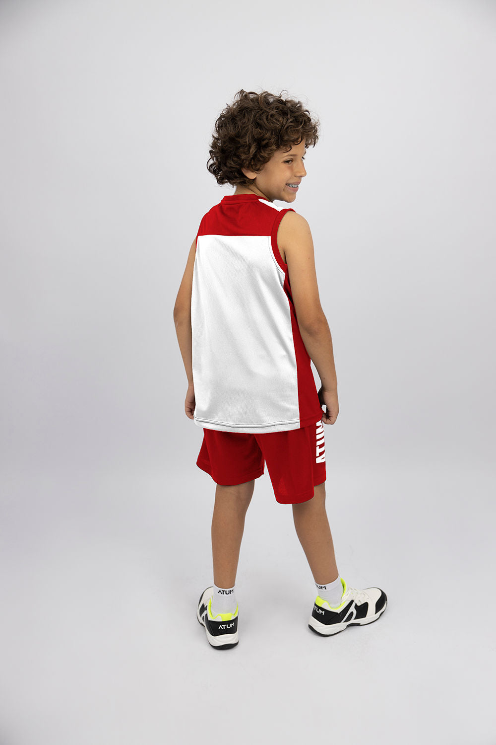 Basic Vneck Red Tank Top-Atum -67543943
