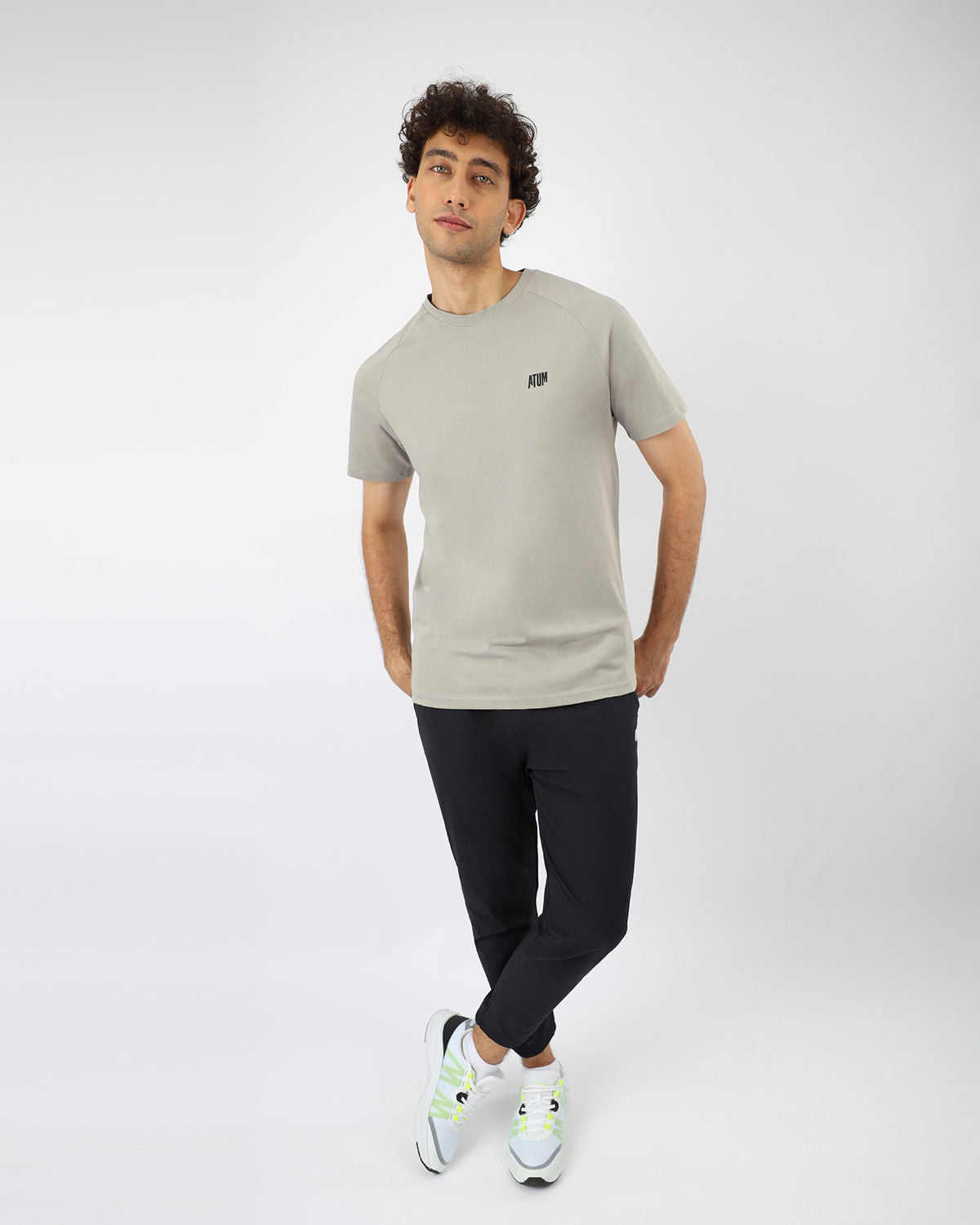 Men's Cotton Gray Teee-Atum -53217631