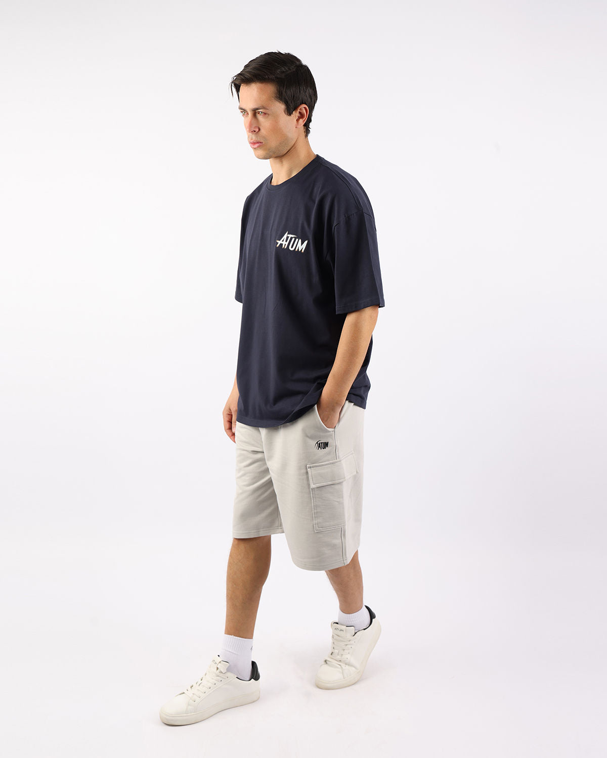 Essential Cargo Men's Gray Shorts-Atum -66741292