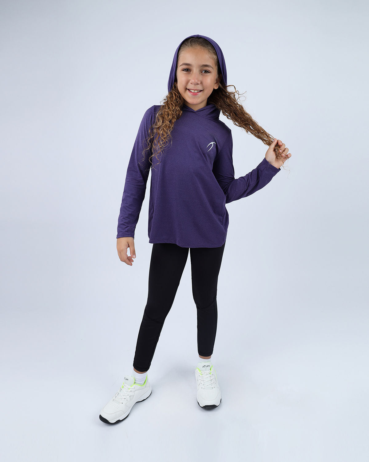 Vivid Long-Sleeve Purple Hoodie-Atum -54591594