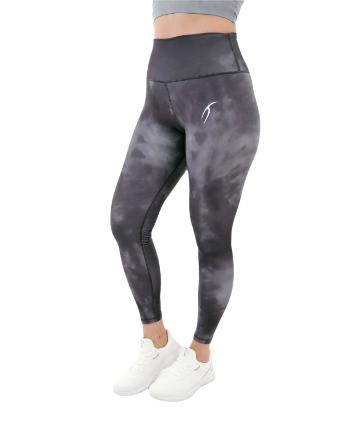 Yoga Printed Gray Leggings-Atum -12065895