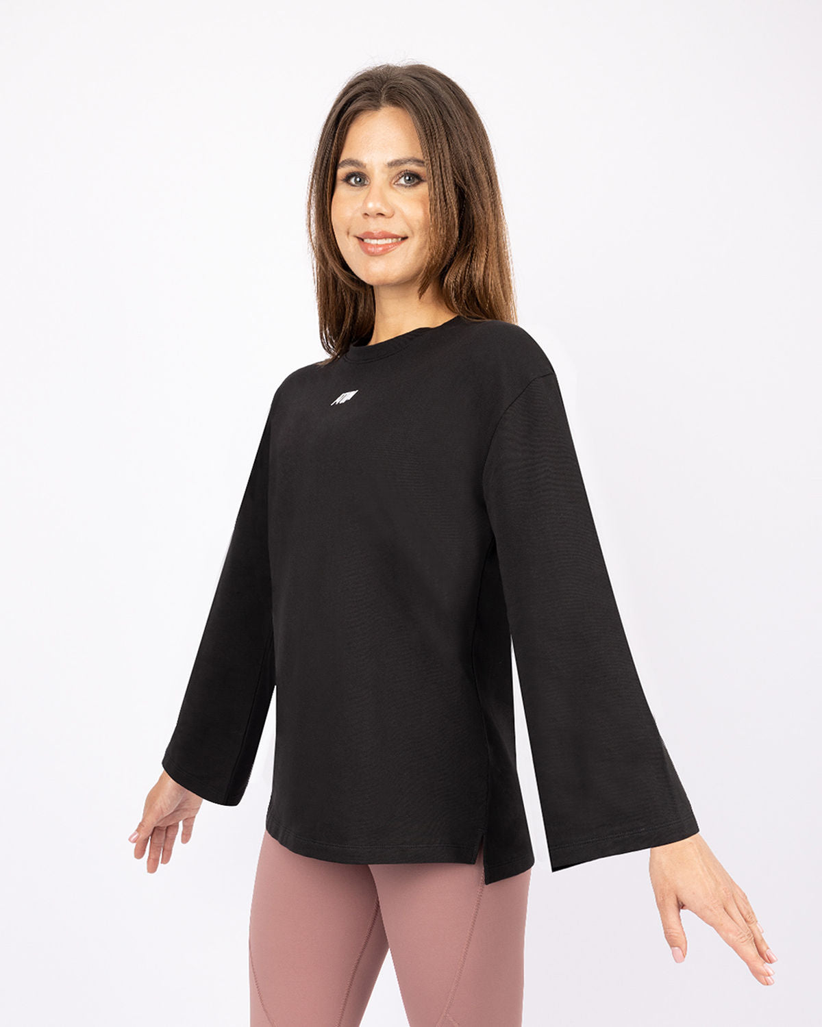 Elegance Oversize Black T-Shirt-Atum -52014685