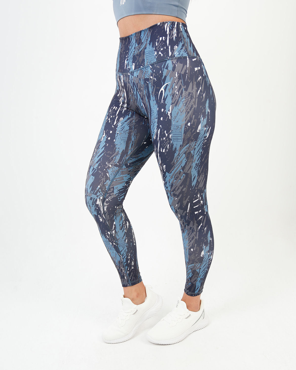 Marble Printed Navy Leggings-Atum -60767996