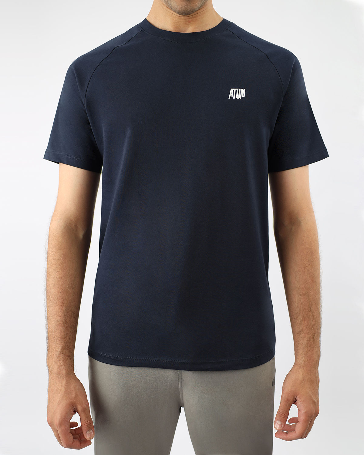 Men's Cotton Navy Teee-Atum -79537655