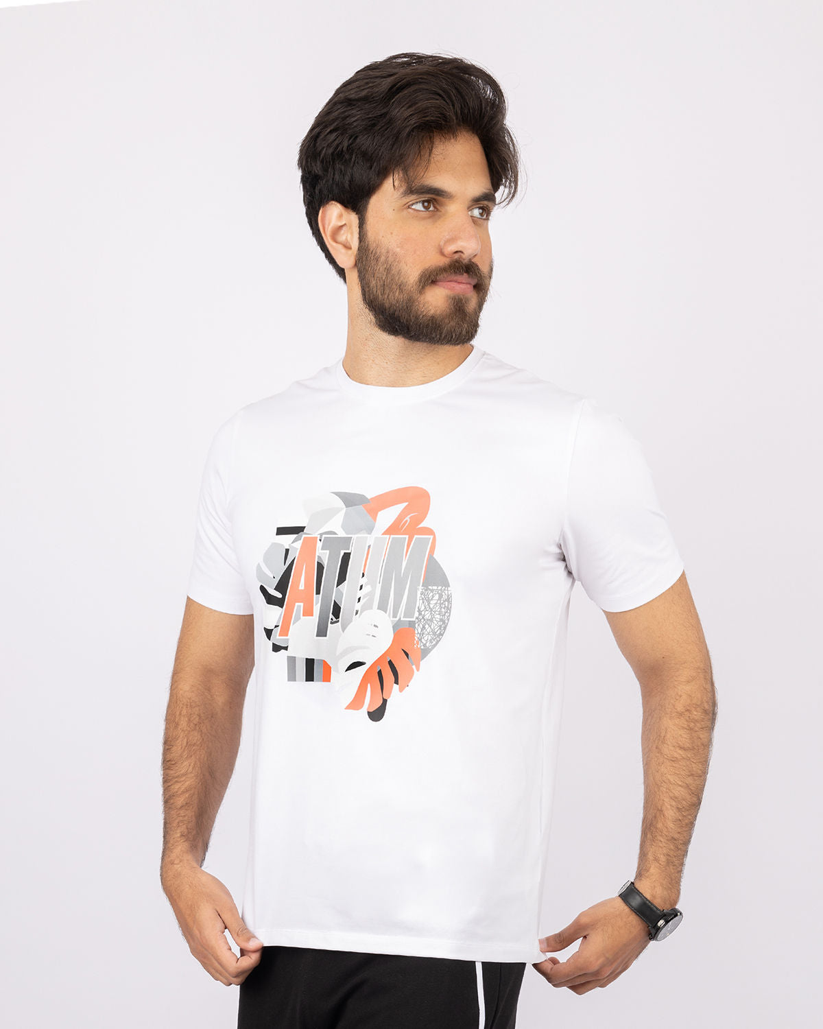 Printed White Men's T-Shirt-Atum -47242429