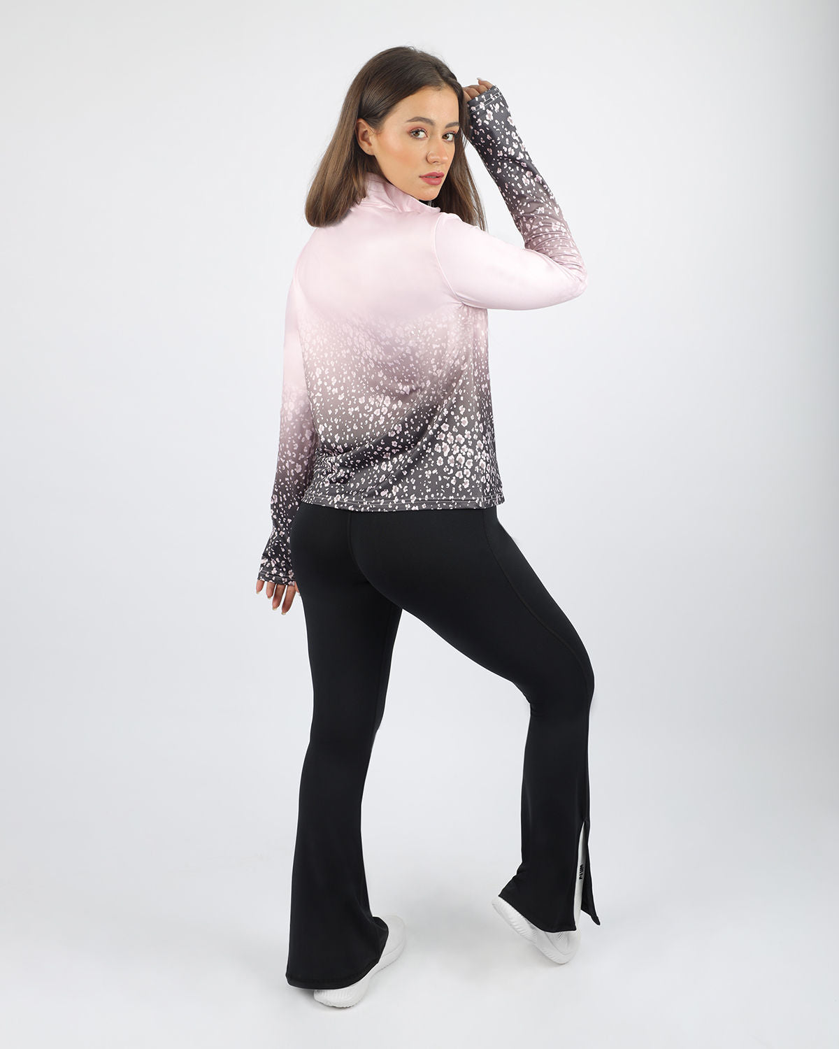 Colored Print Pink Jacket-Atum -40508656