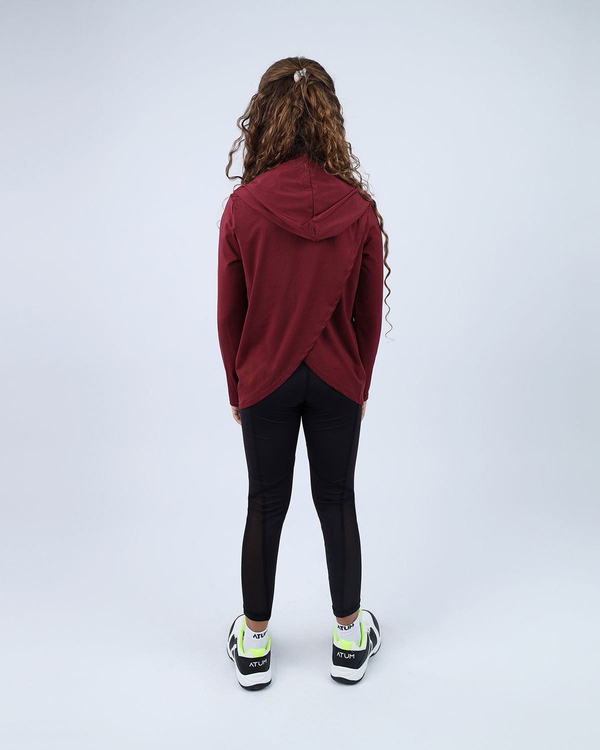 Vivid Long-Sleeve Burgundy Hoodie-Atum -30455096