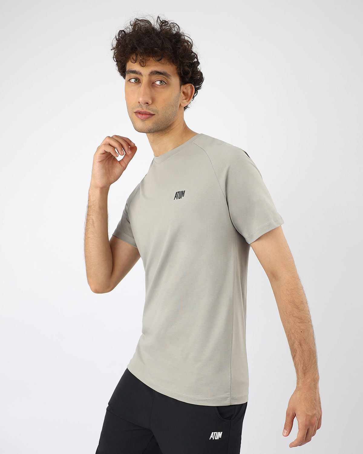 Men's Cotton Gray Teee-Atum -82907636