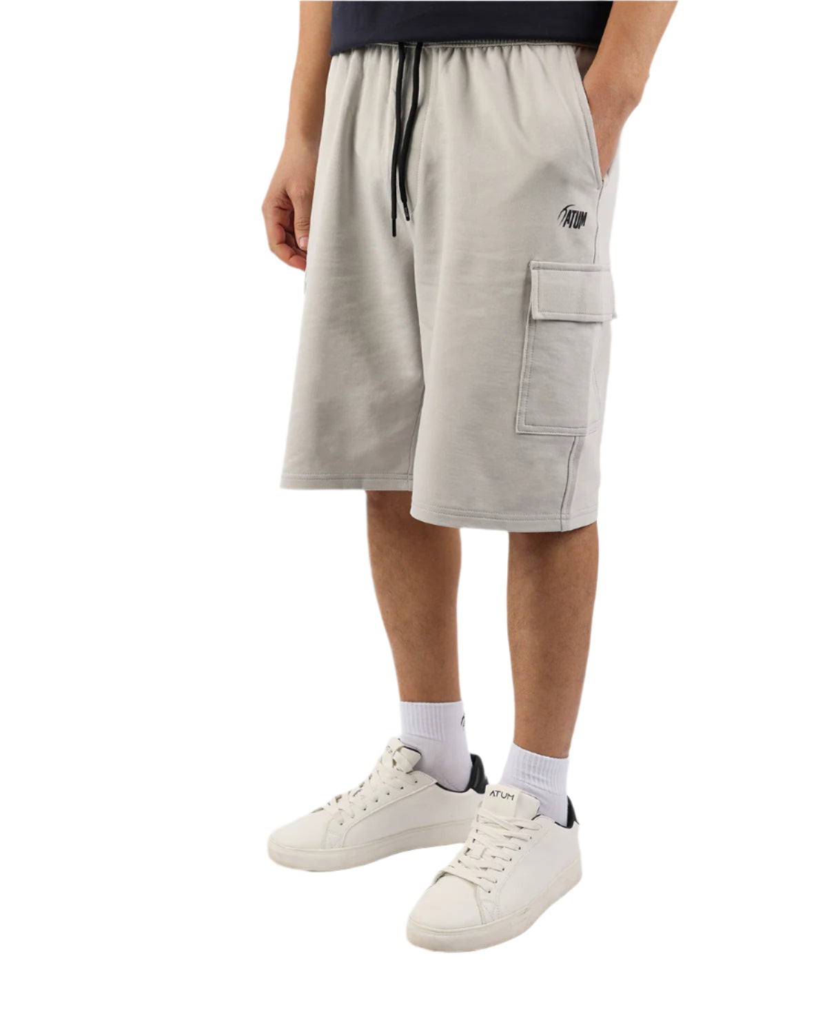 Essential Cargo Men's Gray Shorts-Atum -25137795