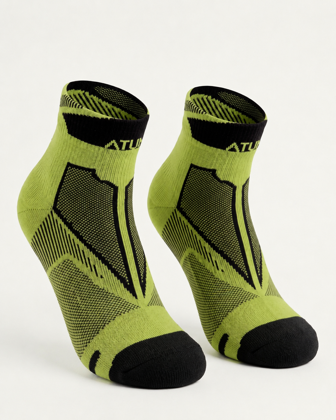 Adults Unisex Low-Cut Green Training Socks-Atum -90835755