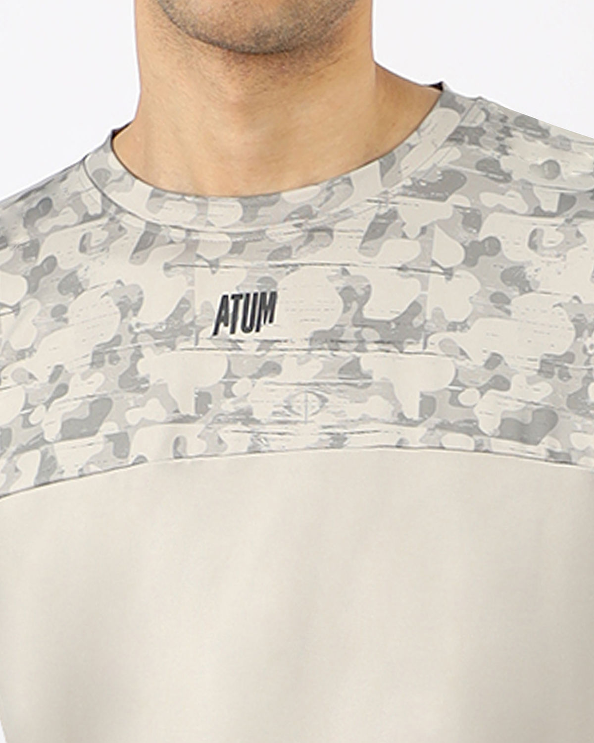 Men's Fitness Light Gray Top-Atum -61772120