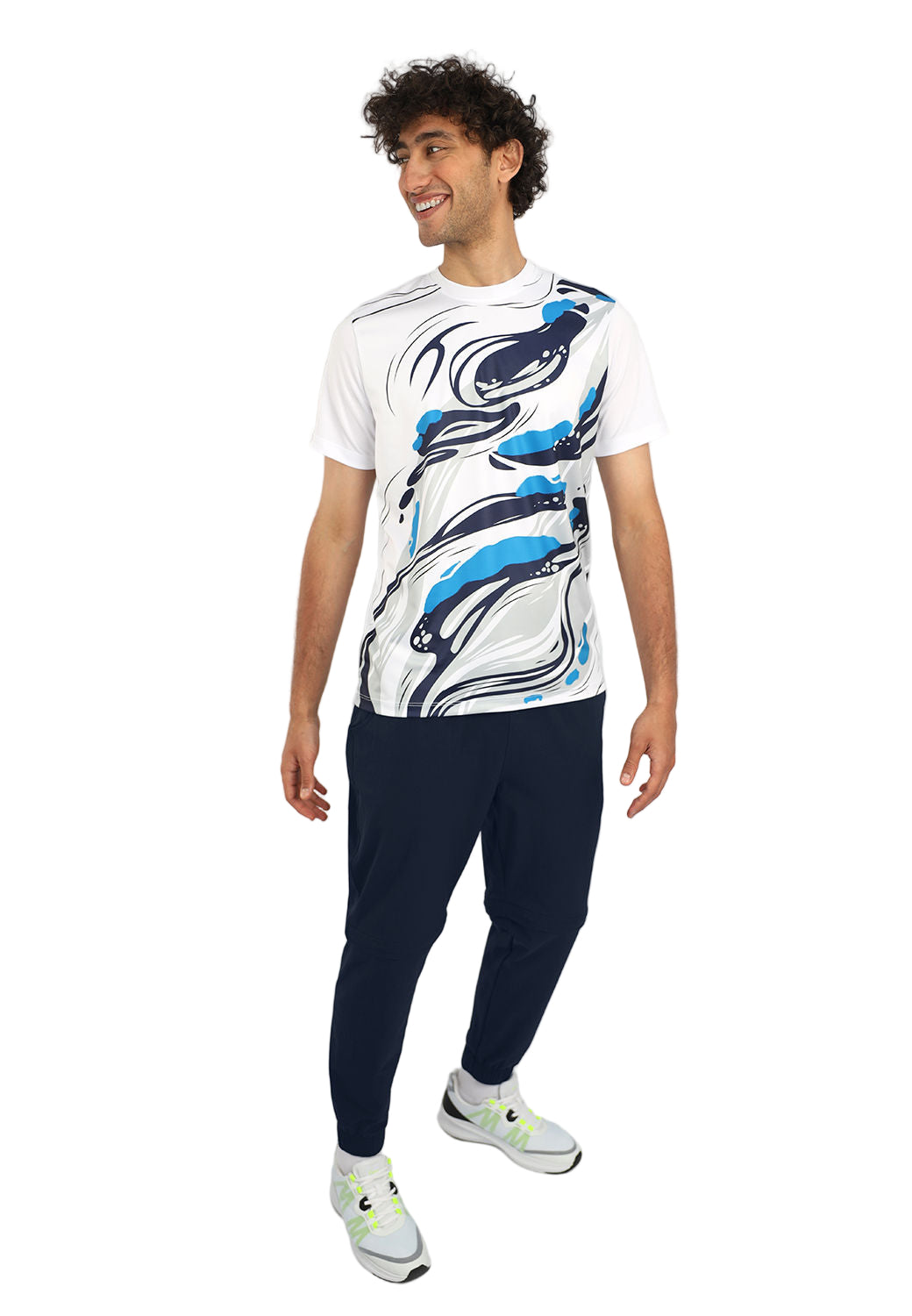 Men's Crew-Neck White T-Shirt-Atum -12441615