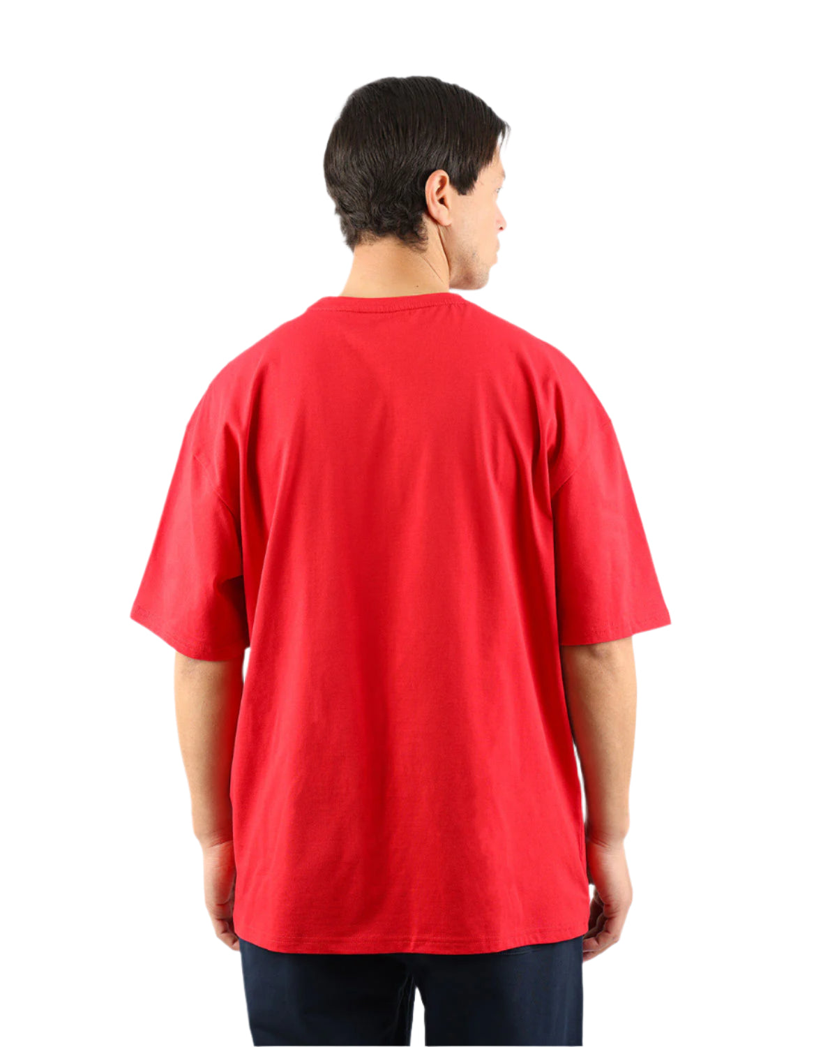 OverSized Basic Men's Red T-Shirt-Atum -32916973