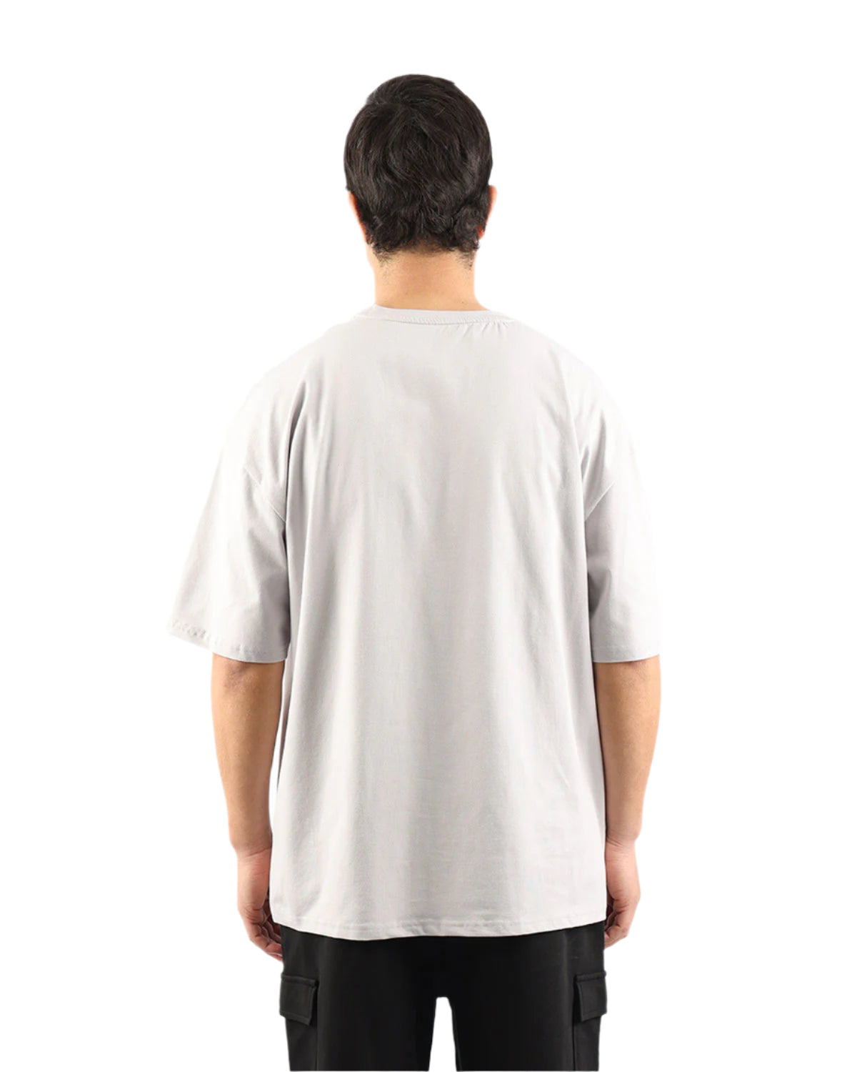 OverSized Basic Men's Light Gray T-Shirt-Atum -67570546