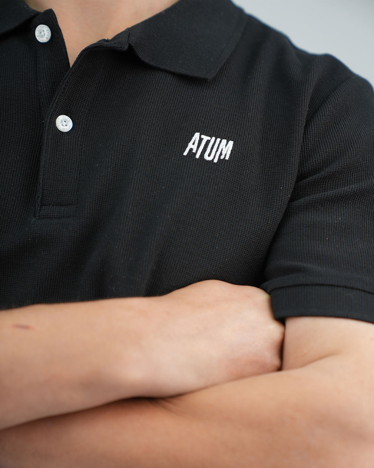 Regular Fit Black Polo Shirt-Atum -95076719