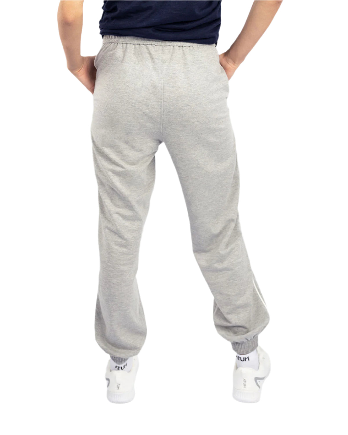 Women's Essential Gray Sweatpants-Atum -62625280