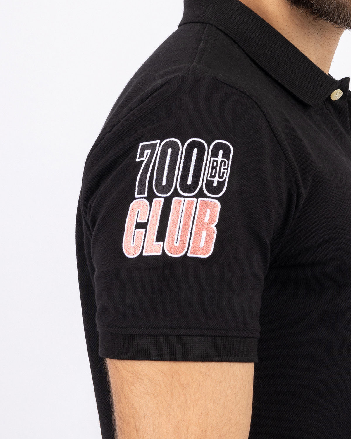 Men's Black Polo Shirt-Atum -59219728