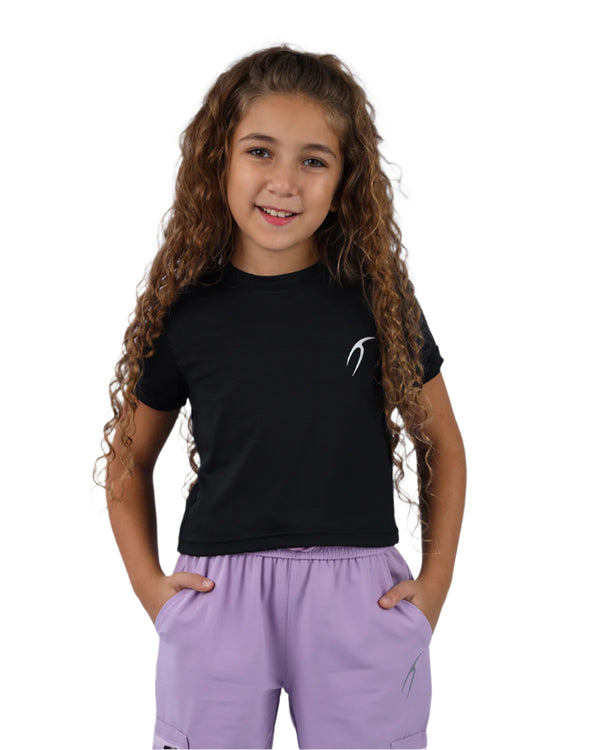 Alice Cropped Black T-Shirt-Atum -71930230