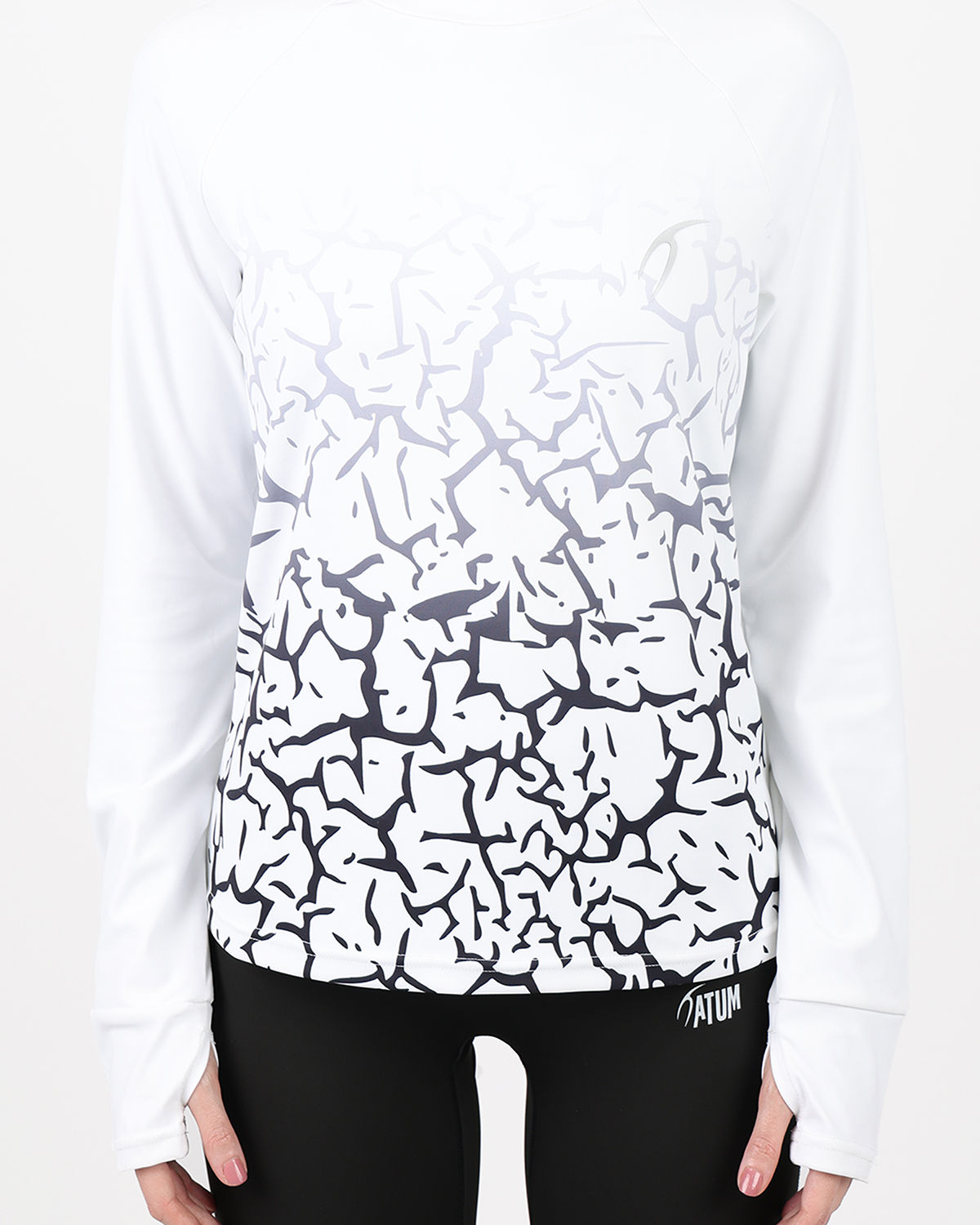 Graffiti Long-Sleeve White Shirt-Atum -58795717