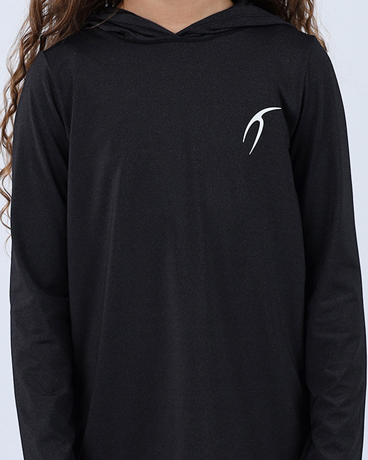 Vivid Long-Sleeve Black Hoodie-Atum -322730
