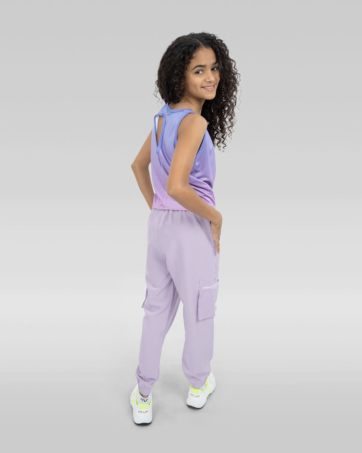 Girls Plain Purple Tank Top
