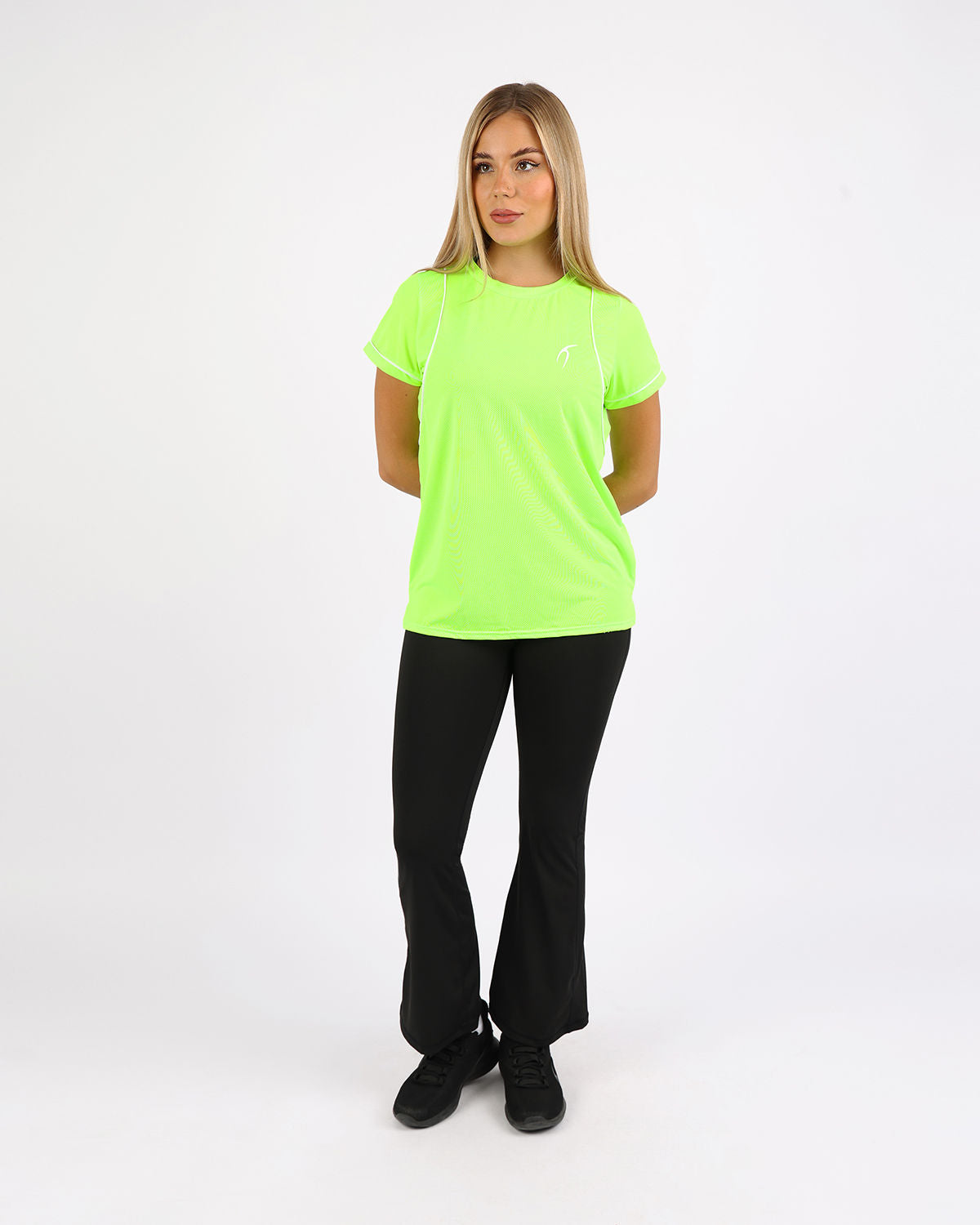 Short-Sleeve Breathable Lime Green Mesh Top-Atum -70358475