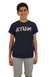 Boy's Short Sleeves Basic Navy T-shirt