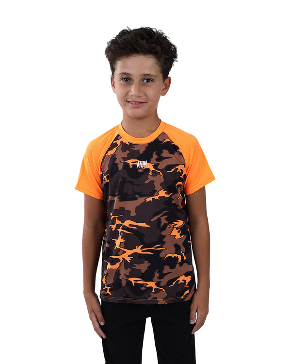 Army Training Sports Orange T-Shirt-Atum -18364637