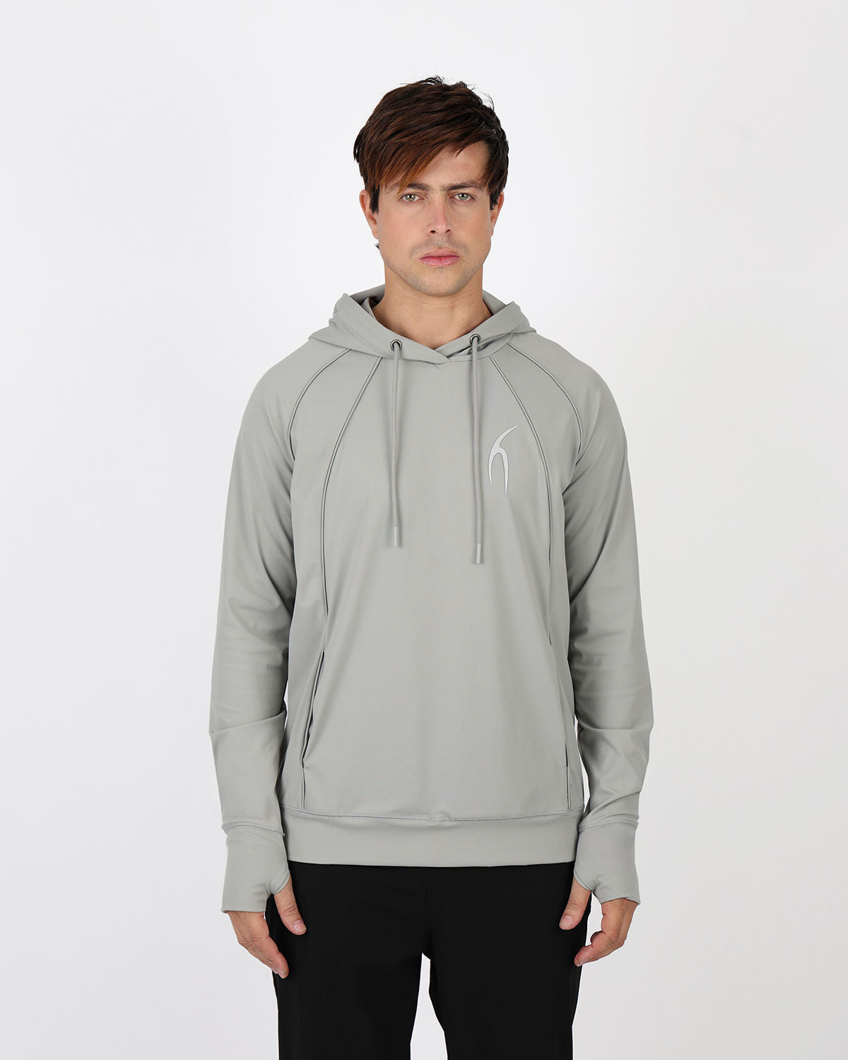 Long-Sleeve Training Gray Hoodie-Atum -59732441