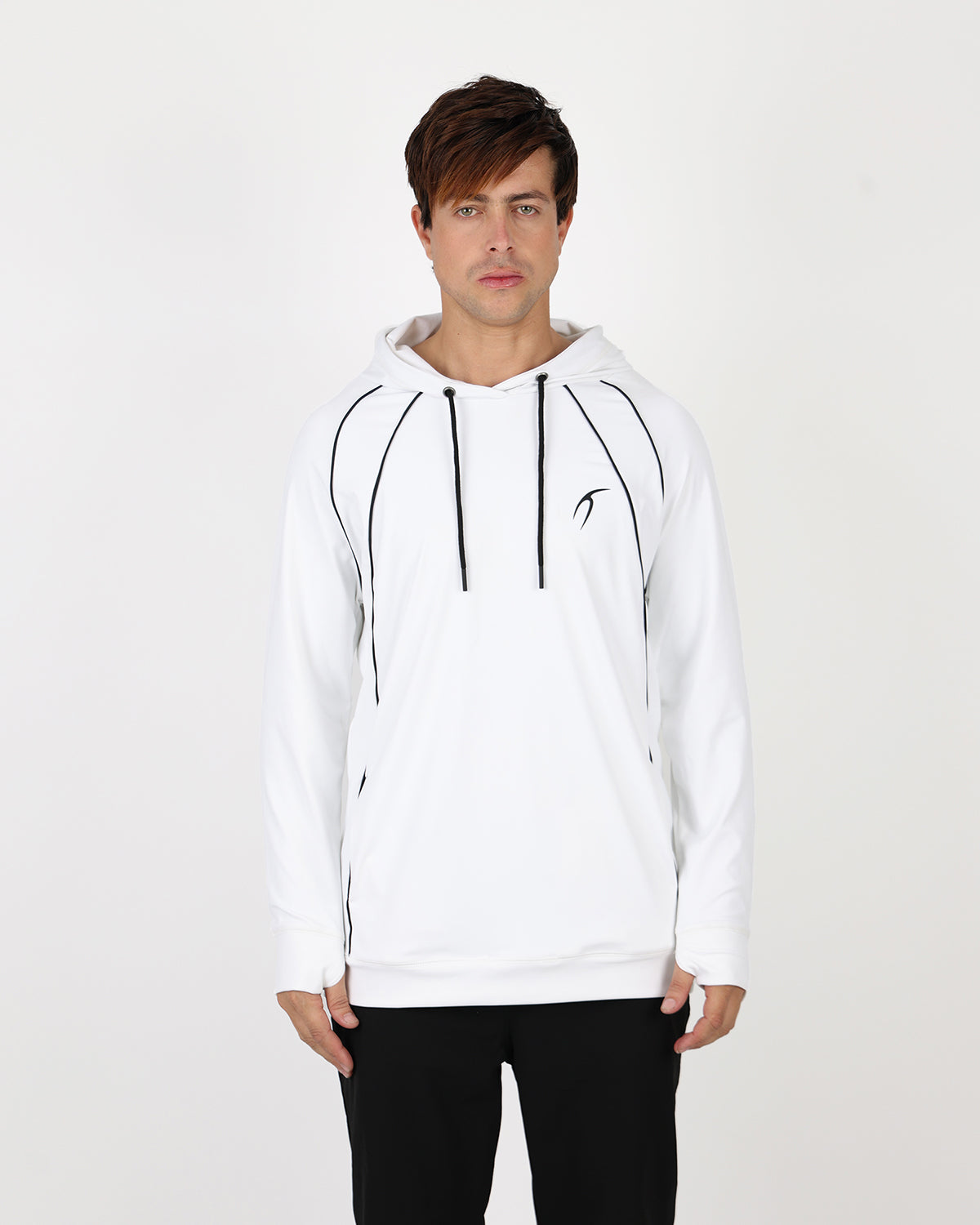 Long-Sleeve Training White Hoodie-Atum -70767764