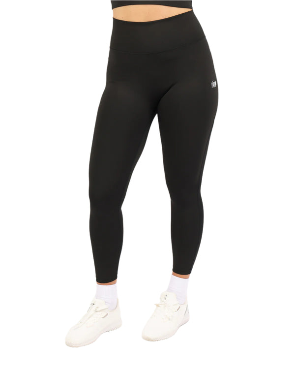 Curve Accent High-Rise Black Leggings-Atum -36976447