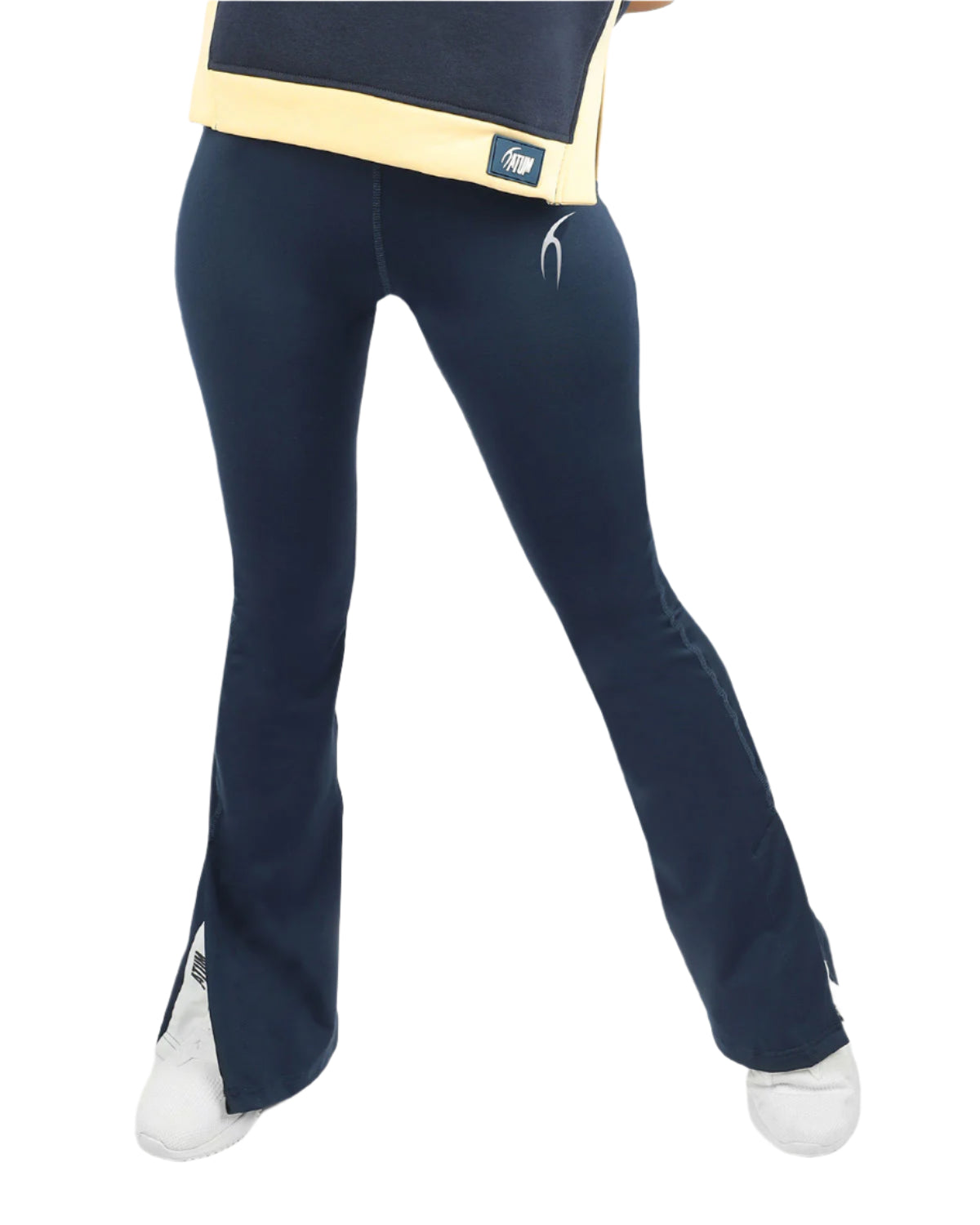 Slit Yoga Navy Leggings-Atum -24574549