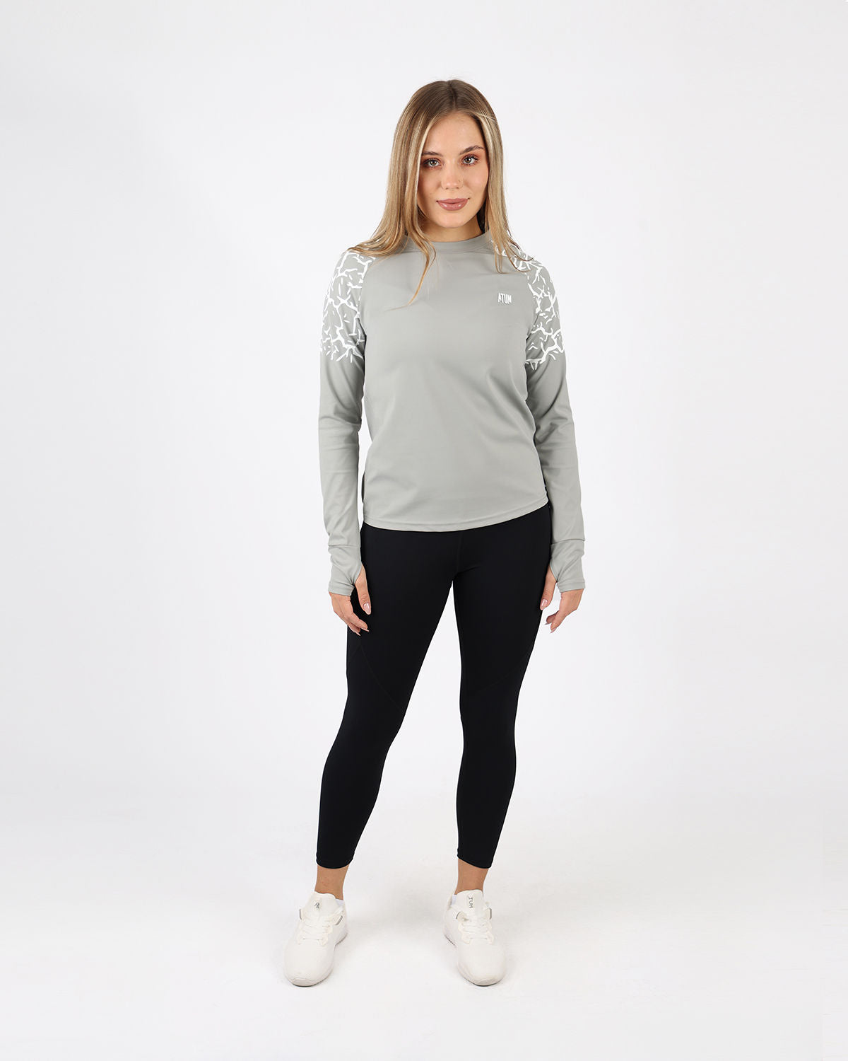 Graphic Long-Sleeve Gray T-Shirt-Atum -79432161