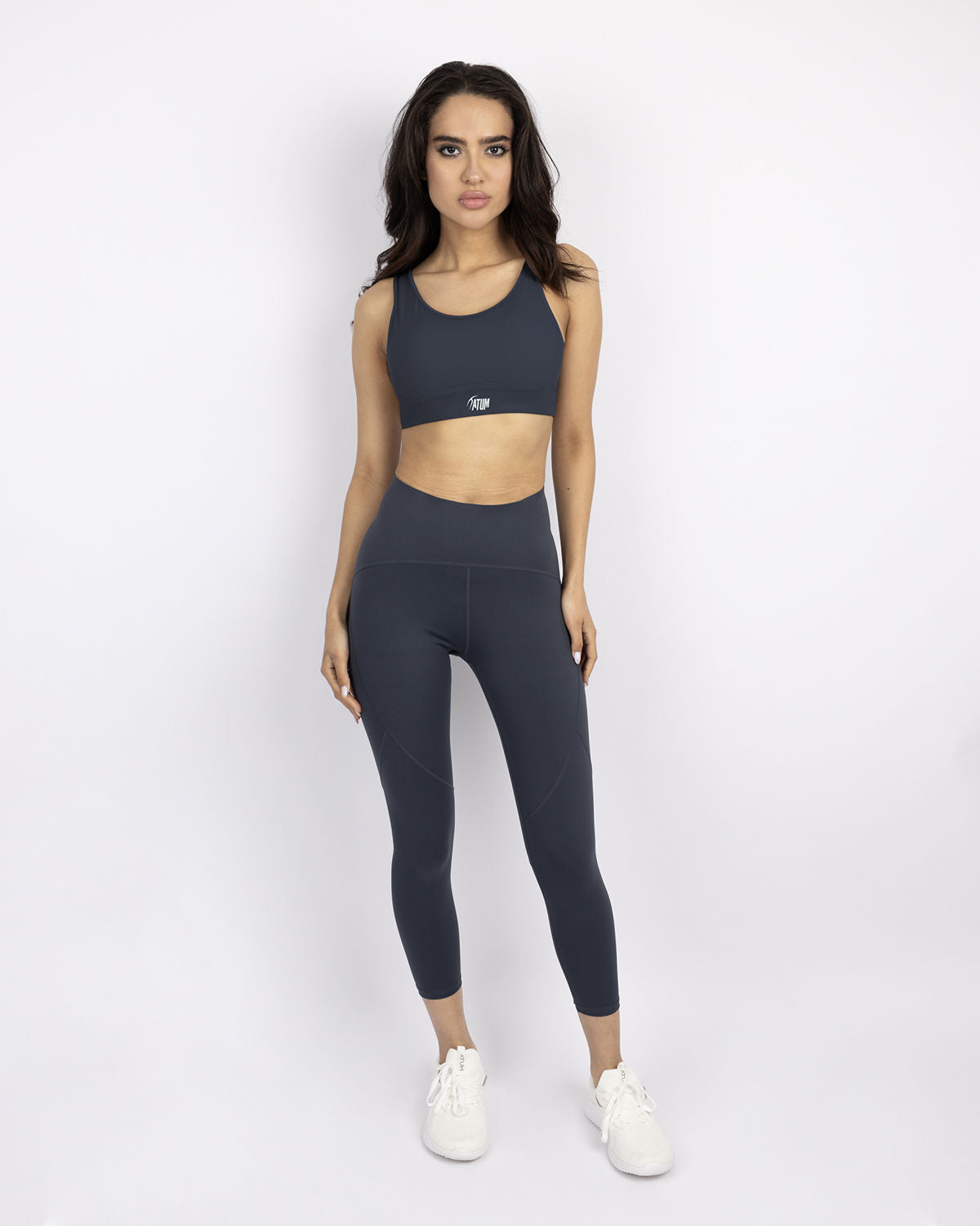 Premium High-Waisted Women's Leggings - Dust Navy