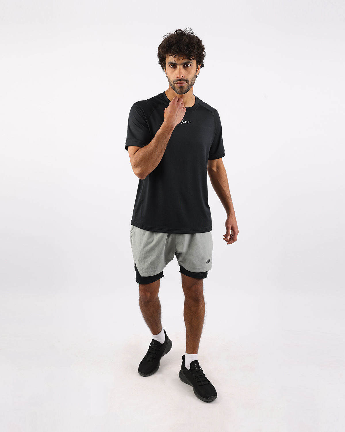 Energy Flow Men's Black T-Shirt-Atum -22769712