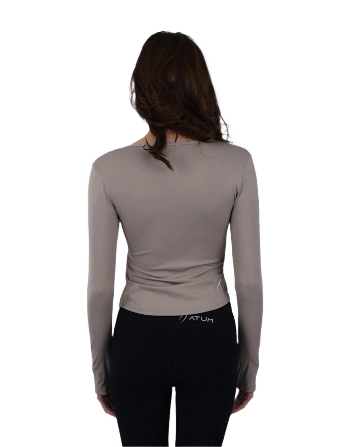 Elegance Women's Coffee Long-Sleeve Top-Atum -64584421