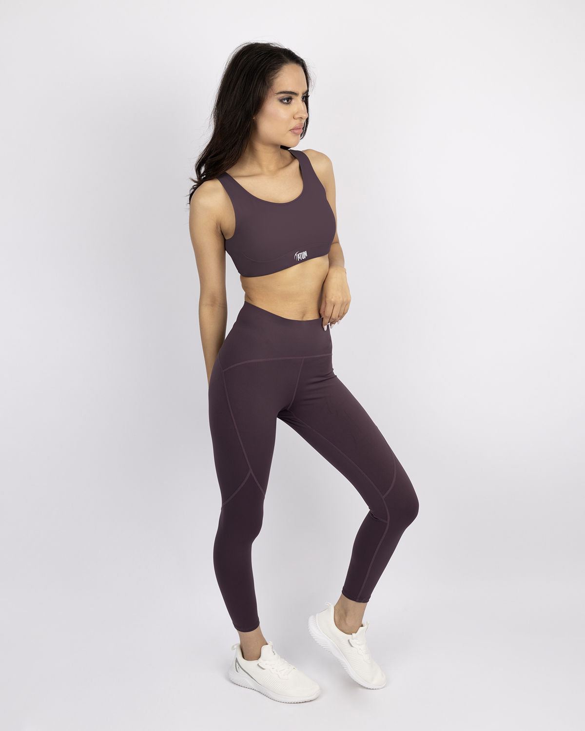 Premium High-Waisted-Dark Purple Leggings-Atum -68605746