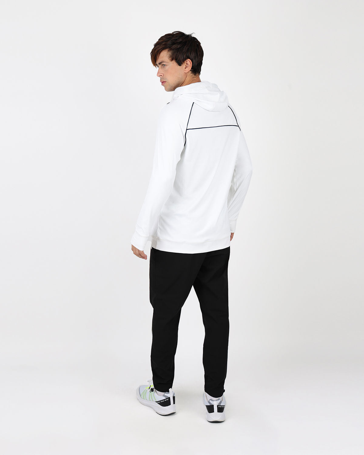 Long-Sleeve Training White Hoodie-Atum -23506869