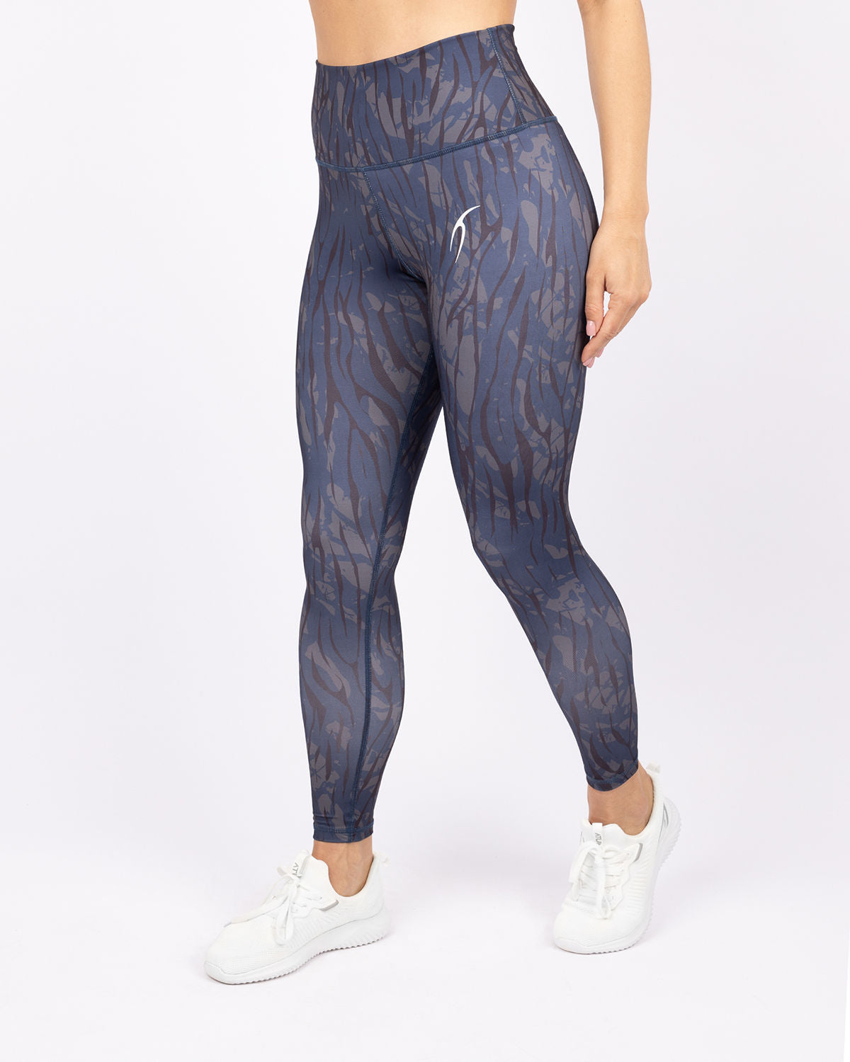 Cross Fit Printed Navy Leggings-Atum -76804162