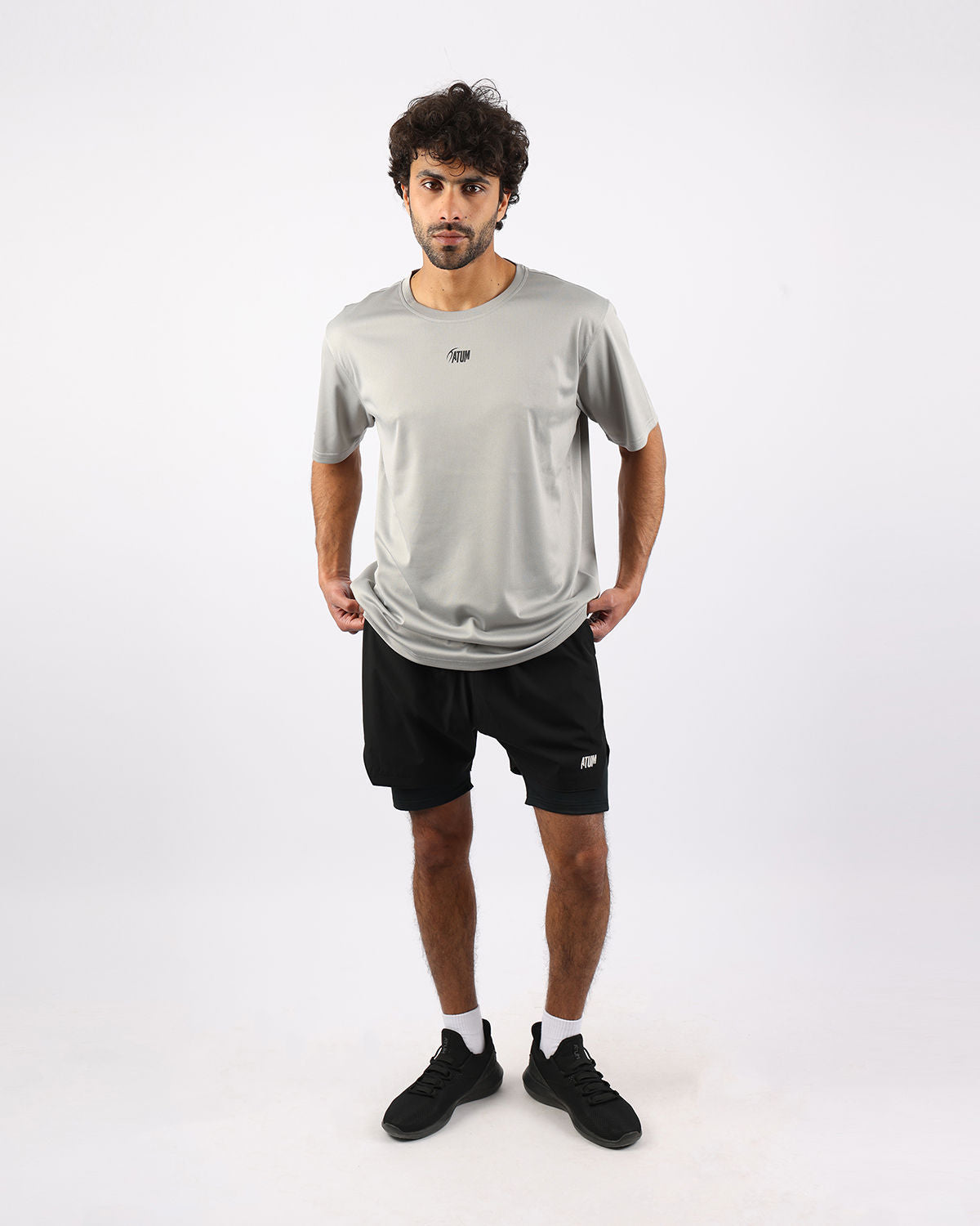 Prime Fit Men's Gray T-Shirt-Atum -35983931
