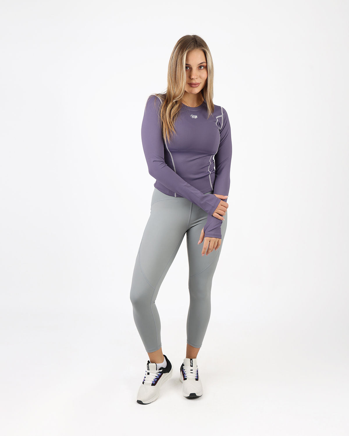 Streamline Long Slevess Women's Violet Top-Atum -87185105