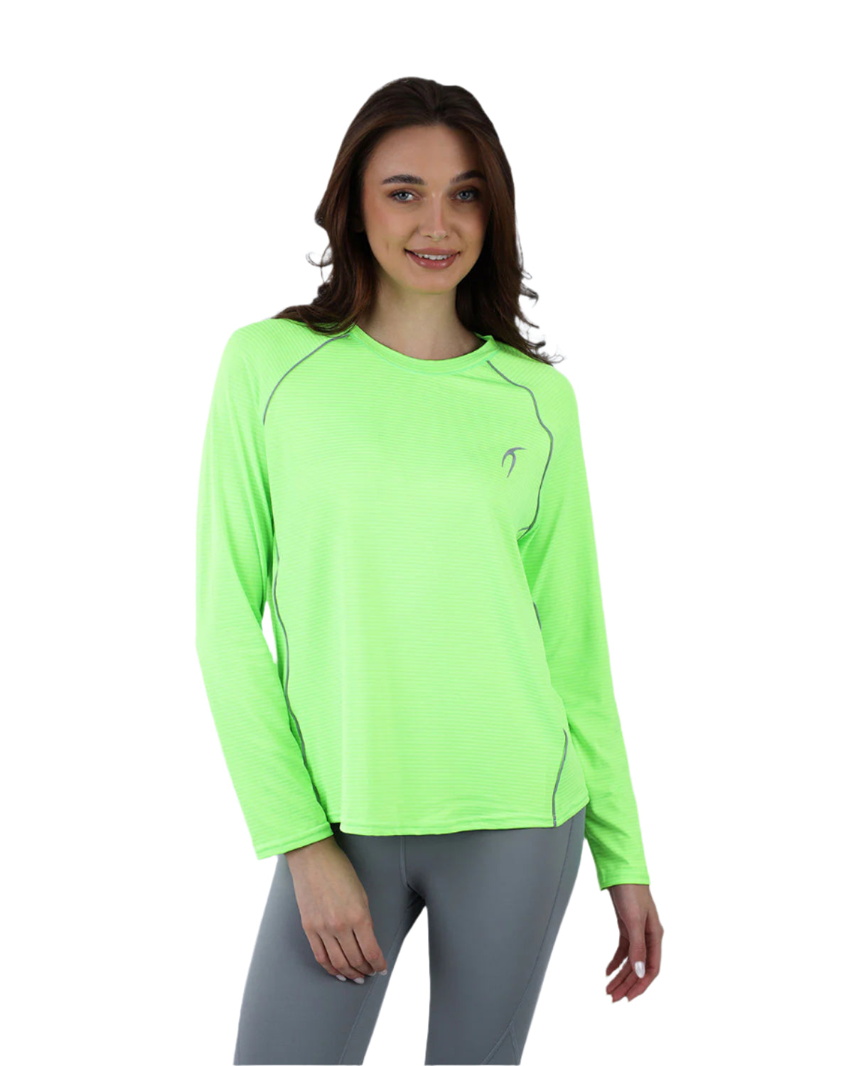 Slim Long Sleeve Lime Green Top-Atum -85524199