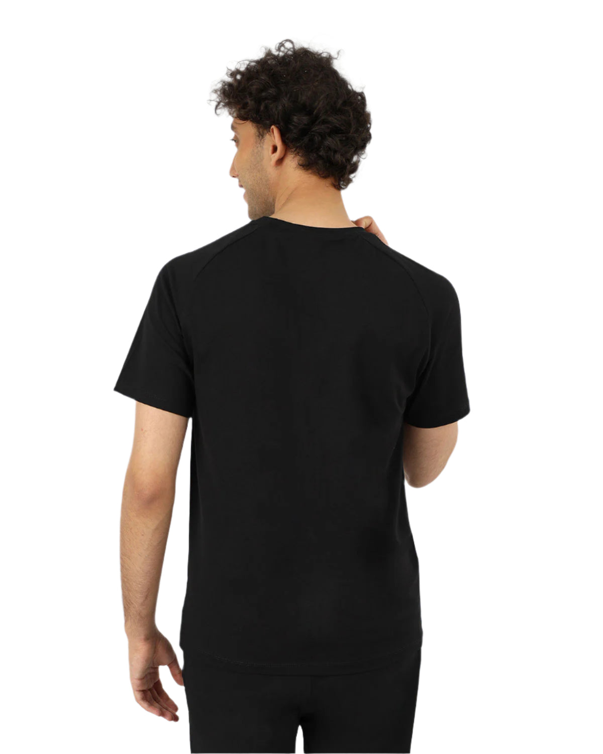 Men's Cotton Black Teee-Atum -10004533