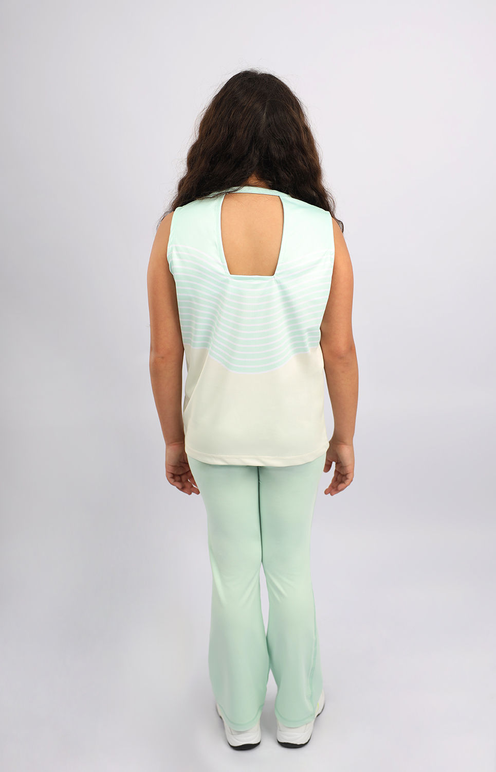 Girl's Open Back Mint Tank Top-Atum -64655487