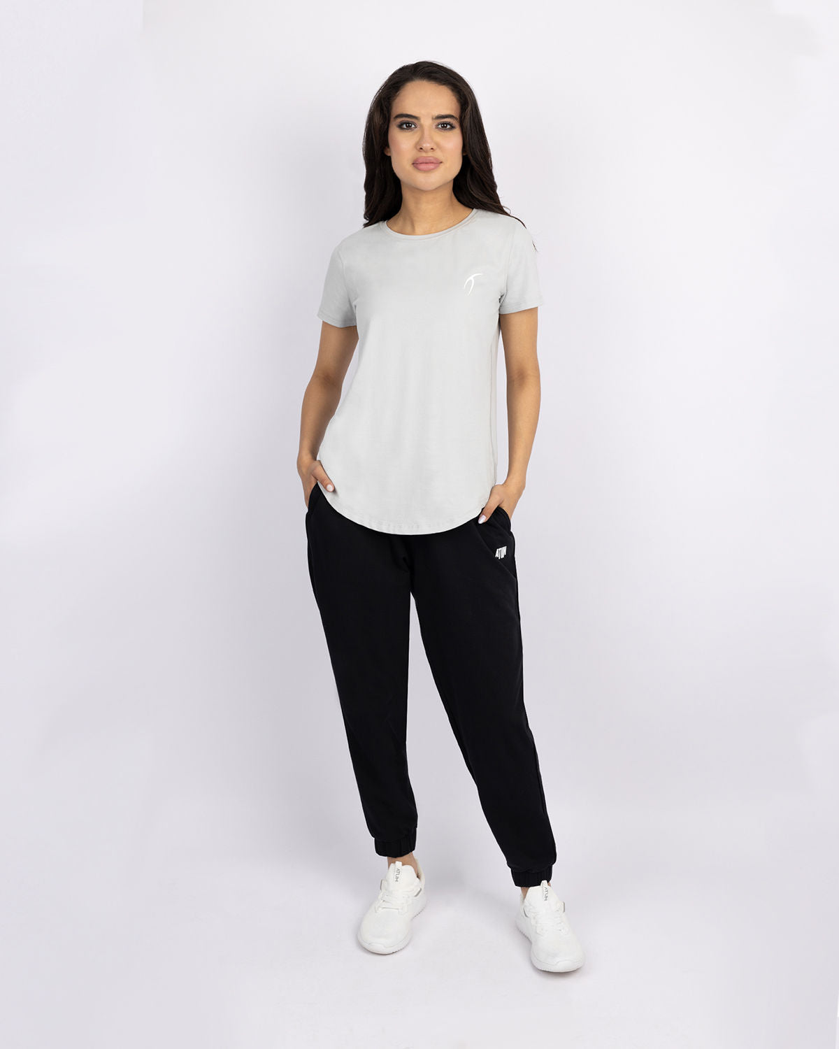 Basic Short Sleeves Gray T-Shirt-Atum -82446808