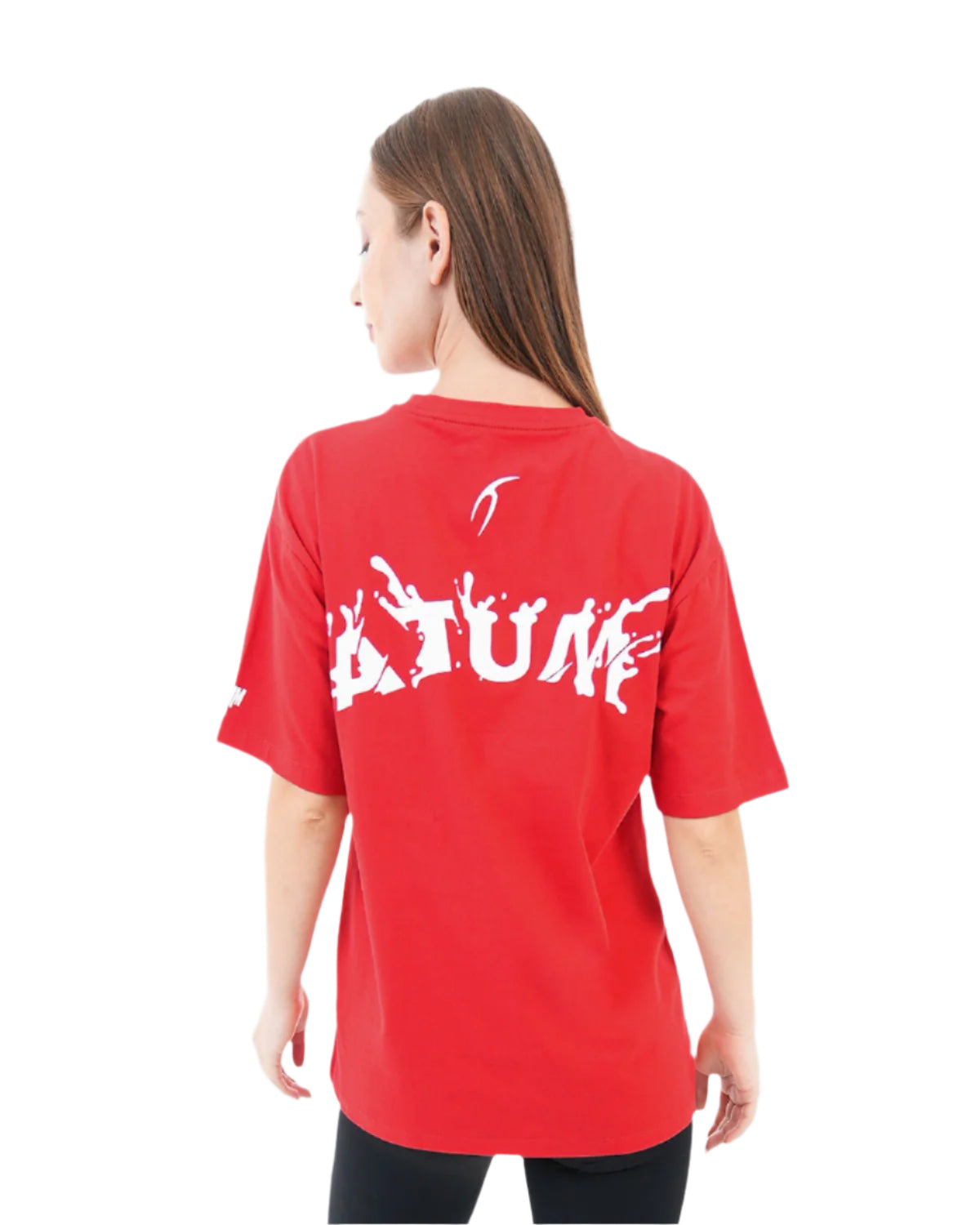 Oversized Splash Red T-Shirt-Atum -9988065