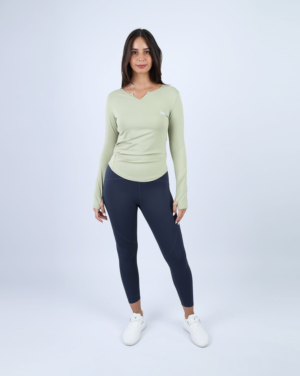 Elegance Women's Green Long-Sleeve Top-Atum -83362293