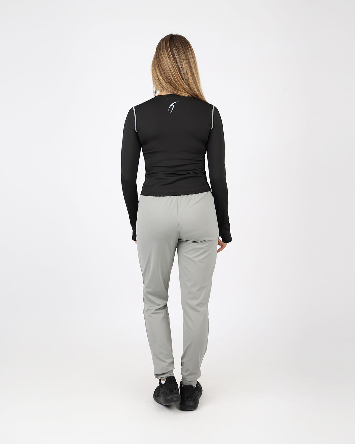 Streamline Long Slevess Women's Black Top-Atum -94183679